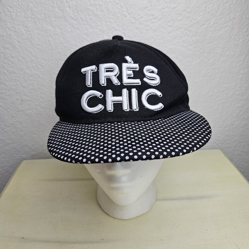 Tres Chic Charlotte Russe Polka Dot Brim Snapback Baseball Cap Hat